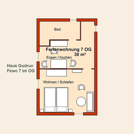 Stranddistel, Haus Gudrun Whg 7 아파트 치노비츠